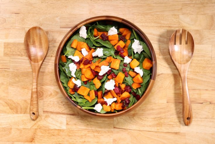 Sweet Potatoes & Spinach Salad