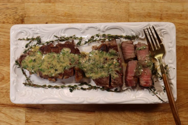 Petite Rib Eye Steak & Herb Butter